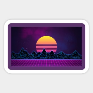 SynthWave Sunrise Sticker